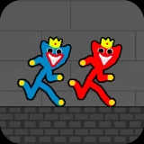 Red and Blue Stickman Huggy 2