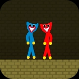 Red and Blue Stickman Huggy