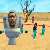Skibidi Toilet Squid Game Red Light